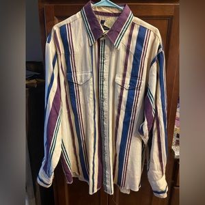 Vintage Wrangler men’s long sleeve pearl snap